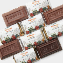 Winter Baby Shower Snowy Village Holiday Treat Bag