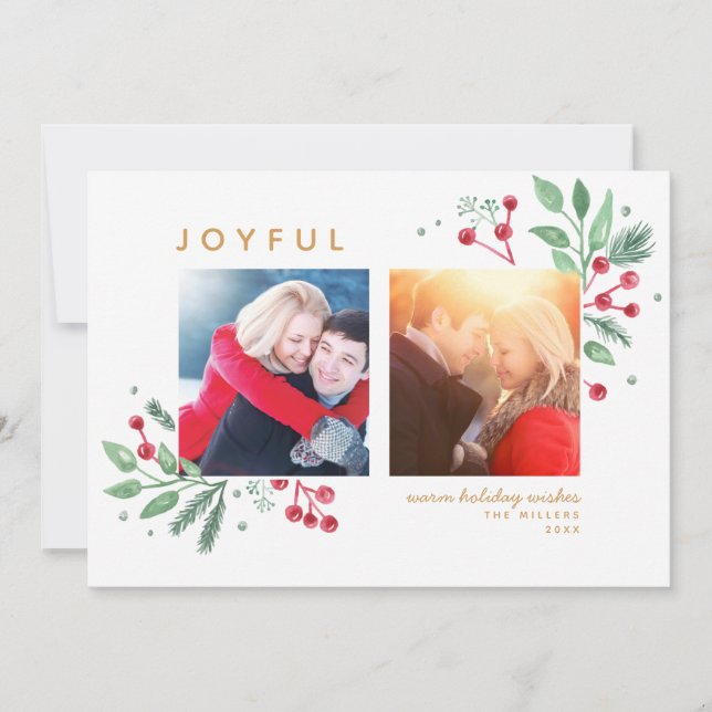 Winter Berries Greenery Felry Natal 2-Foto (Frente)