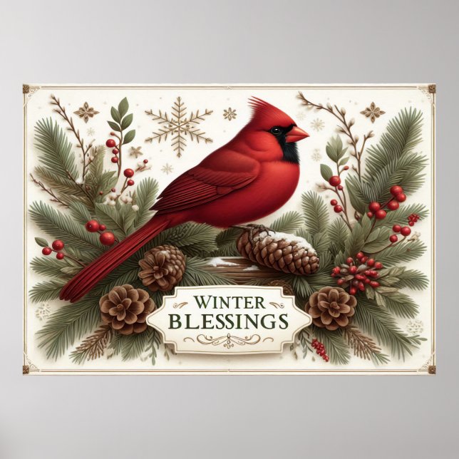 Winter Blessings Poster (Frente)