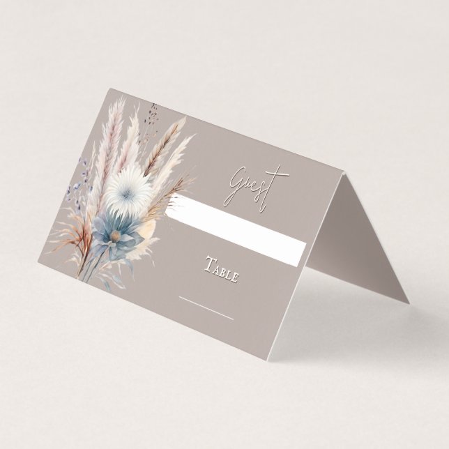 Winter Boho Floral Wedding | Placa Beige Place (Frente)