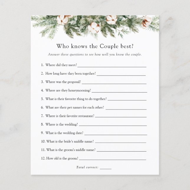 Winter Bridal que conhece o melhor jogo do Casal (Frente)