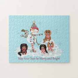 Winter Cavalier King Charles Quebra-cabeça