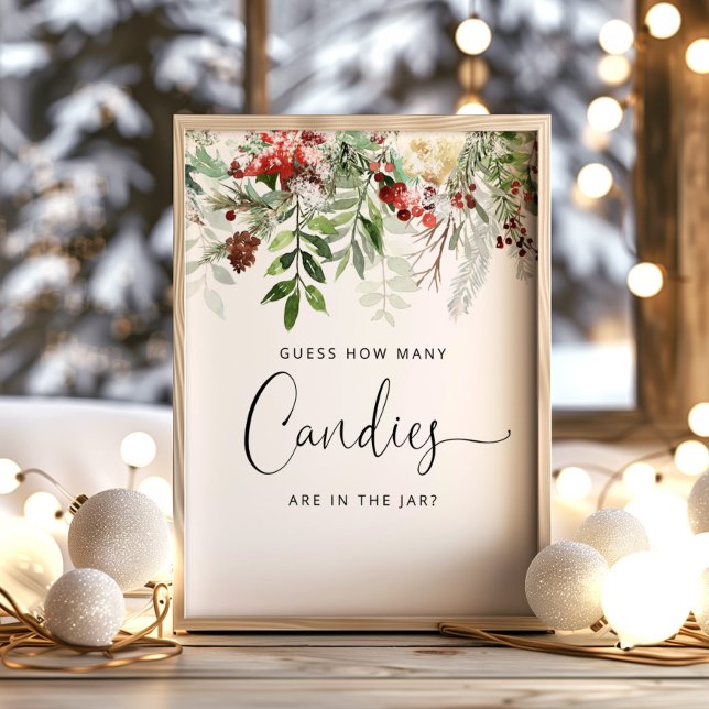 Winter evergreen adivinha quantas canetas Poster (Criador carregado)