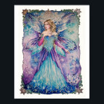 Winter fairy queen poster<br><div class="desc">Winter fairy queen poster with my watercolour art.</div>