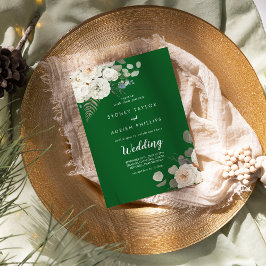 Winter Floral | Convite Informal Verde Para Casame