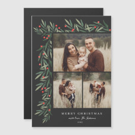 Winter Greenery Black 3 Photo Christmas