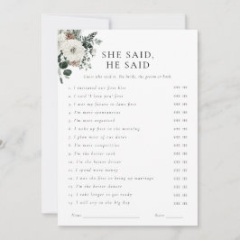 Winter Greenery Floral Onde Eles Estavam No Cartão