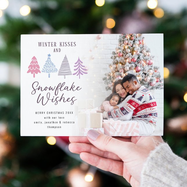 Winter Kisses Cote Árvores Foto Feliz Natal (Criador carregado)