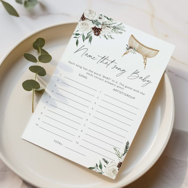 Winter Nursery Nomeie esse jogo de chá de fraldas  (Criador carregado)