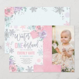 Winter ONEderland Birthday - Convite para Prata Ro