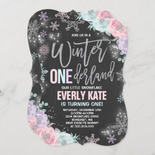 Winter ONEderland Birthday - Convite para Prata Ro