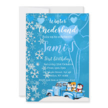 Winter Onederland Primeiro Convite de Aniversário