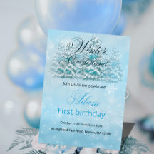 Winter Onederland Primeiro Convite de Aniversário