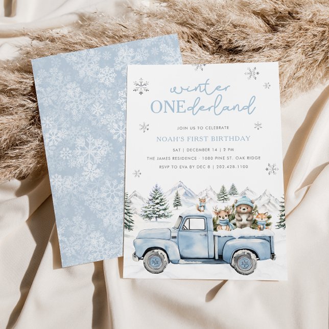 Winter Onederland Primeiro Convite de Aniversário (Criador carregado)
