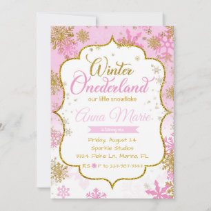 Winter Onederland Primeiro Convite de Aniversário