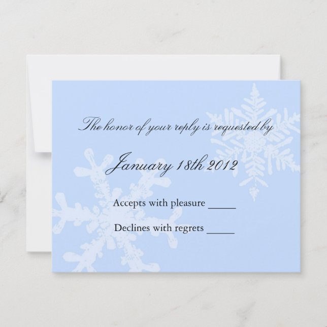 Winter Snowflake RSVP (Frente)