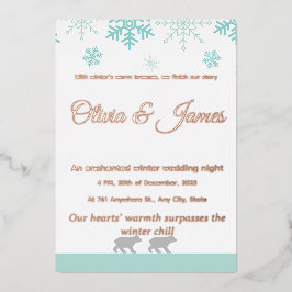 Winter Snowflake Wedding Invitation