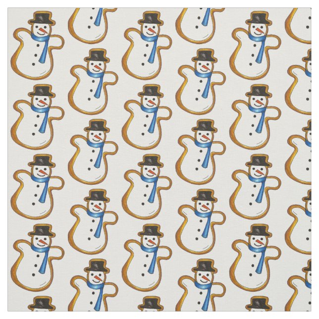 Winter Snowmen Snowmen Snowman Sugar Cookie Tecido (Modelo)