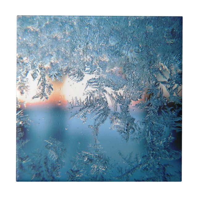 Winter Sunlight Through Frosted Ice Crystals Glass (Frente)