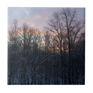 Winter Sunrise I Pastel Nature Landscape