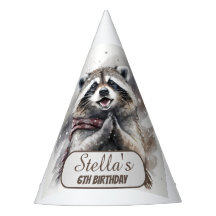 Winter Vibes Raccoon - Chapéu Festa de aniversário