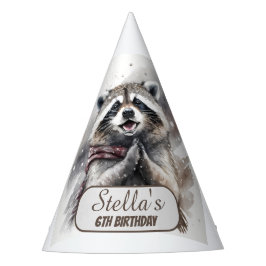Winter Vibes Raccoon - Chapéu Festa de aniversário