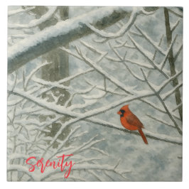 Winter Watercolor Cardinal