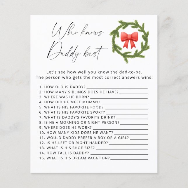 Winter Who conhece o melhor jogo do pai (Frente)