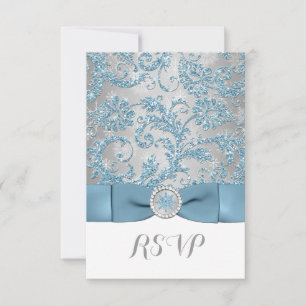 Winter Wonderland, Convite Crystal Buckle 3 - RSVP