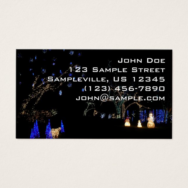 Winter Wonderland Lights Blue and White Holiday (Frente)