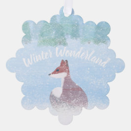 Winter Wonderland Scene with Fox