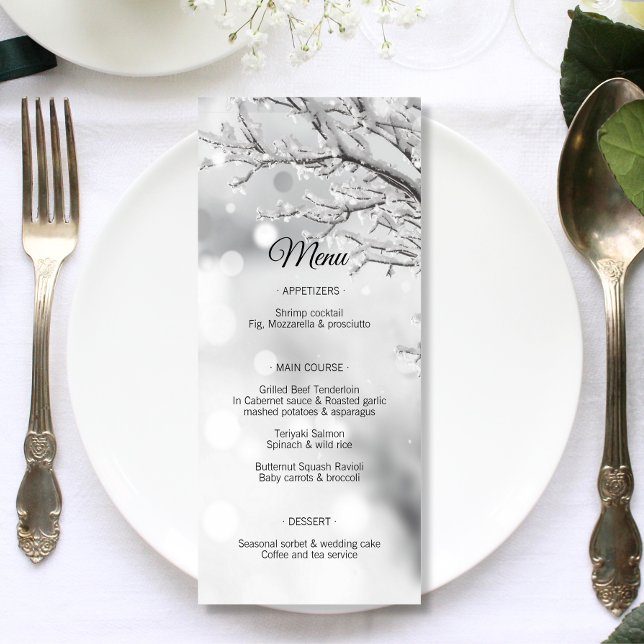 Winter Wonderland Snow Weding MENU (Winter Wonderland Snow Wedding MENU)