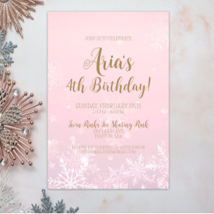 Winter Wonderland Snowflake Aniversário Convite