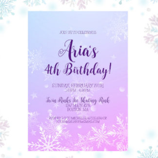 Winter Wonderland Snowflake Aniversário Convite