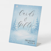 Winter Wonderland Wedding Cards & Gifts Sign