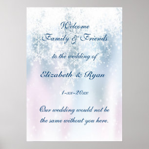 Winter Wonderland, Weding, Welcome Poster