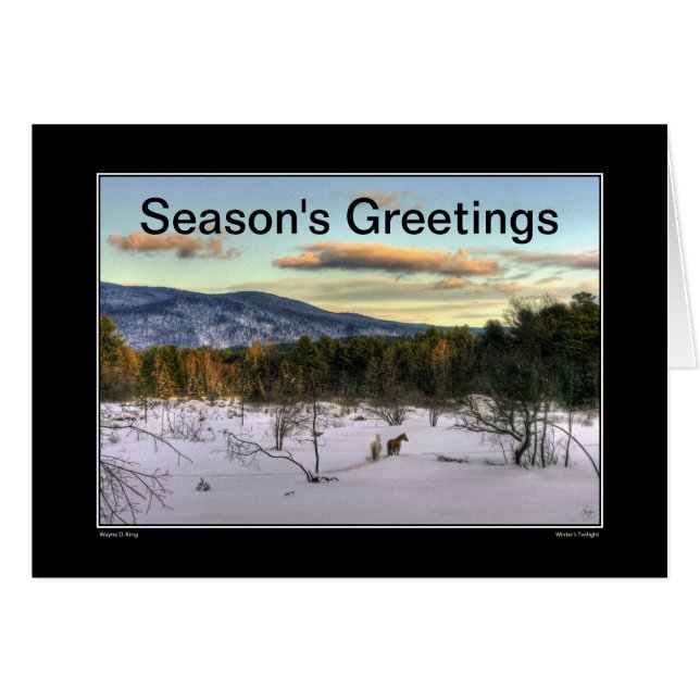 Winters Twilight Seasons Saudações Cartão de Féria (Frente Horizontal)
