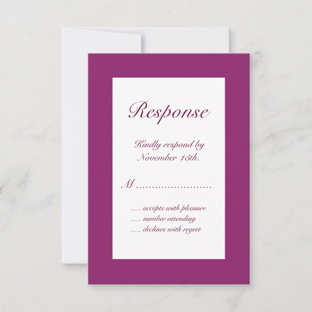 Wintery Magenta RSVP (Frente)