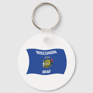 Wisconsin Flag Chaveiro