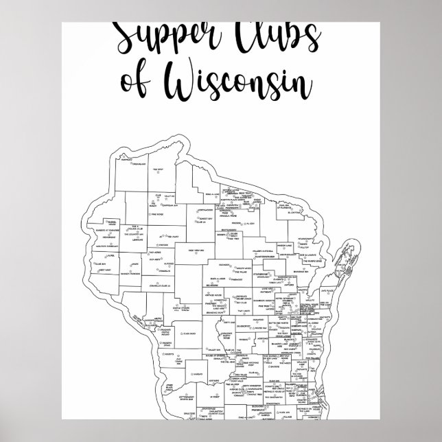 Wisconsin Supper Club Theme Poster (Frente)