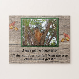 Wise Squirrel Quote Quebra-cabeça
