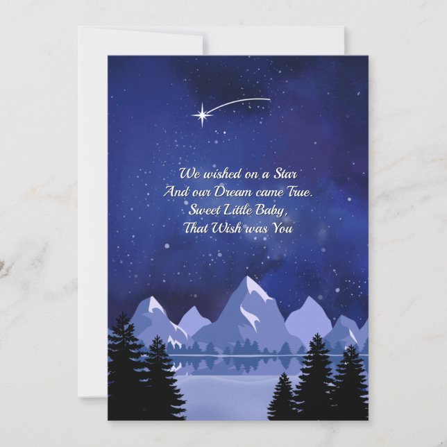 Wishing Star Night Sky Baby Shower Invitation (Frente)