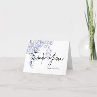 Wisteria Floral Personalizado Cartões de agradecim