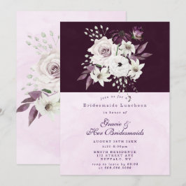 Wisteria Lilac Rosa Bridesmaids Luncheon Invite