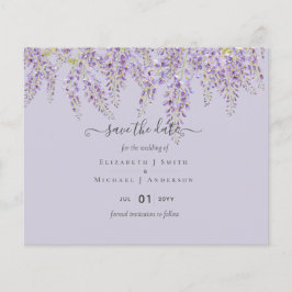 Wisteria Purple Weds Save Dates BUDGET Flyer
