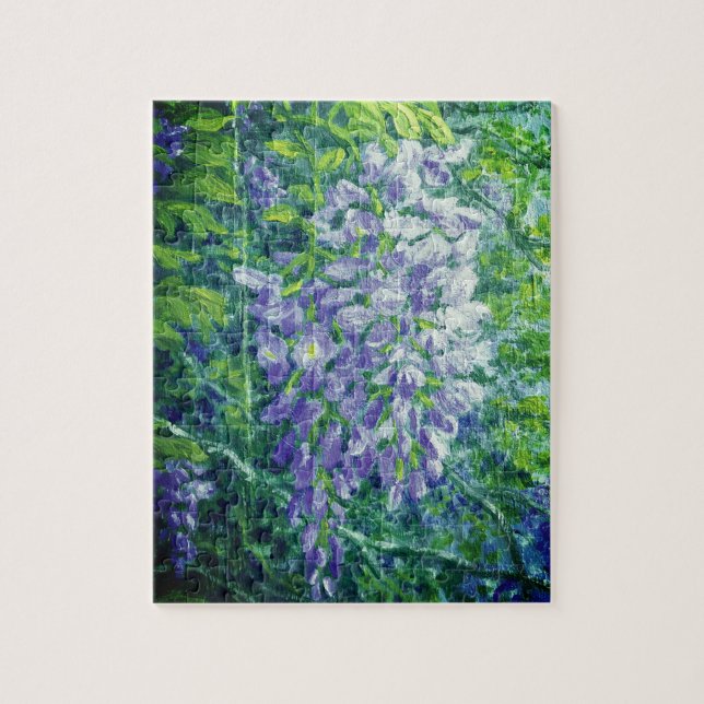 Wisteria púrpura Quebra-cabeça de 8" x 10" (Vertical)