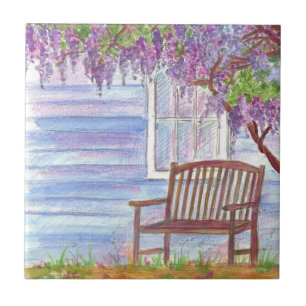 Wisteria Tree Garden Bench House Janela