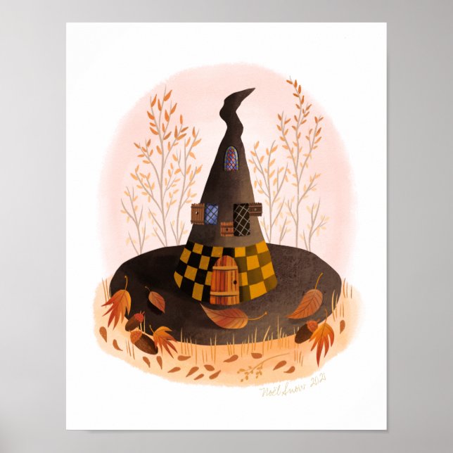 Witat Hat Cottage Art Impressão (Frente)