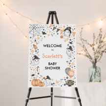 Witch Ghost Happy Halloween Chá de fraldas bem-vin