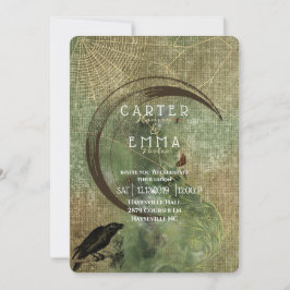 Witch Wicca Spells e Webs Convite para Casamento